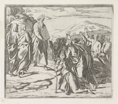 Moses viser lovens tabeller Malerier i Raphaels Loggia (serietitel) af Orazio Borgianni