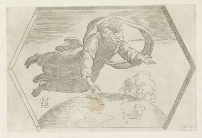 Skabelsen af ​​himmel og jord Malerier i Raphaels Loggia (serietitel) af Orazio Borgianni