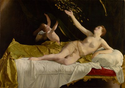 Danaë og guldregnen af Orazio Gentileschi