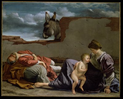 Hvil på flugten til Egypten, 1615-1621 af Orazio Gentileschi