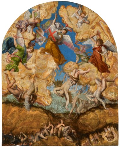 The Fall of the Rebel Angels, ca 1601. af Orazio Gentileschi