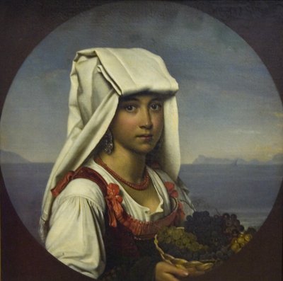 Napolitansk pige med frugter, 1831 af Orest Adamovich Kiprensky
