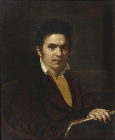 Portræt af Alexander Khristoforovitj Vostokov 1781-1864, før 1816 af Orest Adamovich Kiprensky