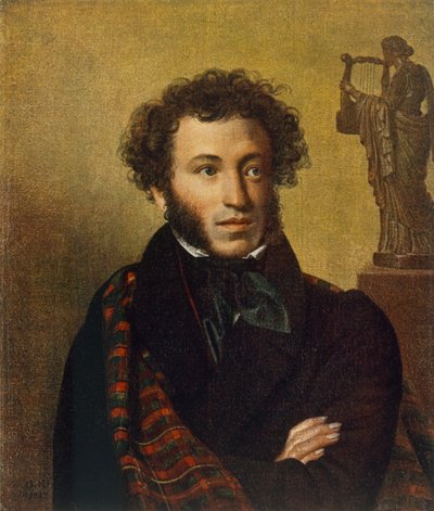 Portræt af Alexander Pushkin, 1827 af Orest Adamovich Kiprensky