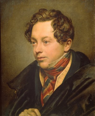 Portræt af kunstneren Pyotr Basin 1794-1881, 1829 af Orest Adamovich Kiprensky