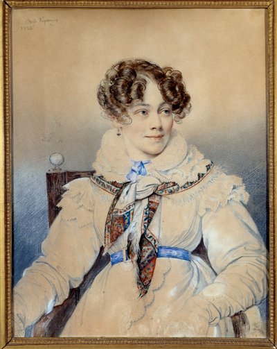 Portræt af forfatteren Sophie Rostopchine (1799-1874), grevinde af Segur Tegning af Orest Adamovich Kiprensky (Kiprenski) (1778-1836) af Orest Adamovich Kiprensky