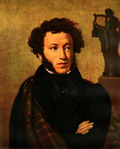 Portræt af Alexandr Sergeyevich Pushkin, 1827, 1965. af Orest Adamovich Kiprensky