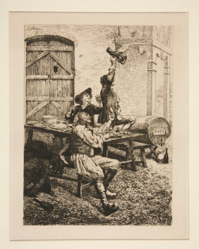 Country Scene: The Drinkers af Oreste Cortazzo
