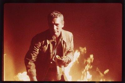 Paul Newman på settet til 