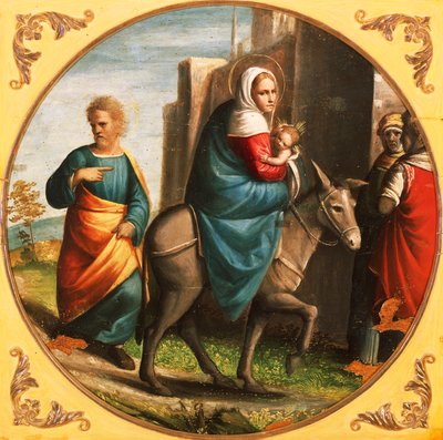 Retur fra flyvning til Egypten af Ortolano (c.1488 c.1525)