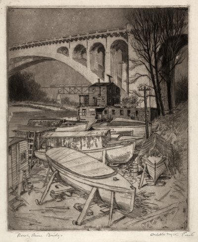 Rocky River Bridge af Orville Houghton Peets