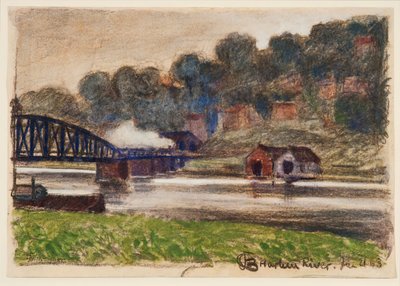 Harlem River, 21. JANUAR 1903. af Oscar Bluemner
