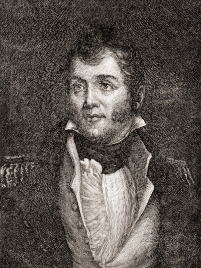 United States Navy Commodore Oliver Hazard Perry, fra The History of Our Country, udgivet 1905 (trægravering) af Oscar Edward Grosch