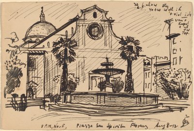 Piazza S. Spirito, Firenze af Oscar F. Bluemner