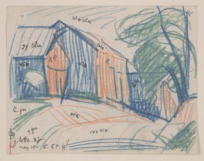 Gilette, New Jersey af Oscar Florianus Bluemner