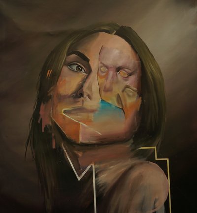 Pure, 2021-23 (olie på linned) af Oscar Nin