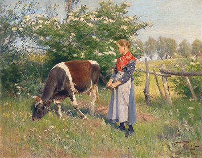 Mælkepigen, 1892 af Oskar Frenzel