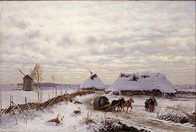 Vinterlandskab af Oskar Hoffmann