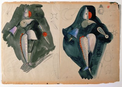 Den triadiske ballet (skitse) af Oskar Schlemmer
