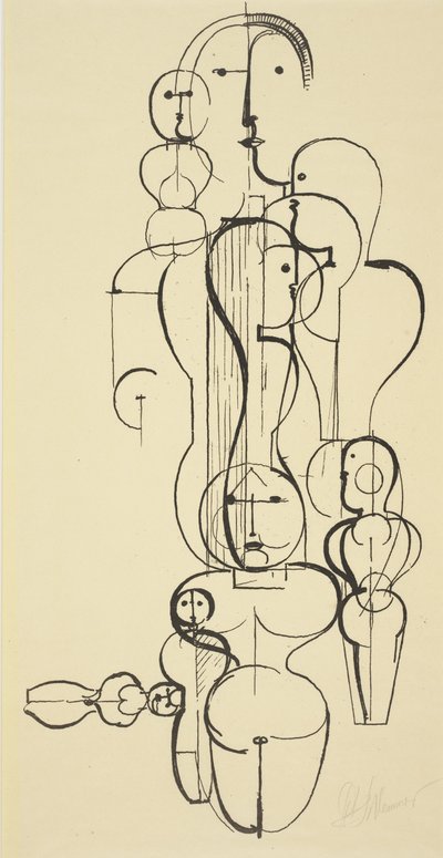 Figurplan K 1 af Oskar Schlemmer