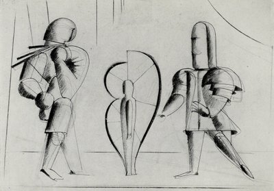 Fra Scenen i Bauhaus Scenen i Bauhaus, 1925. af Oskar Schlemmer