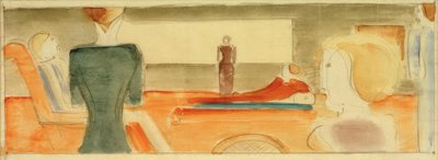 Interiør med seks cifre I. af Oskar Schlemmer