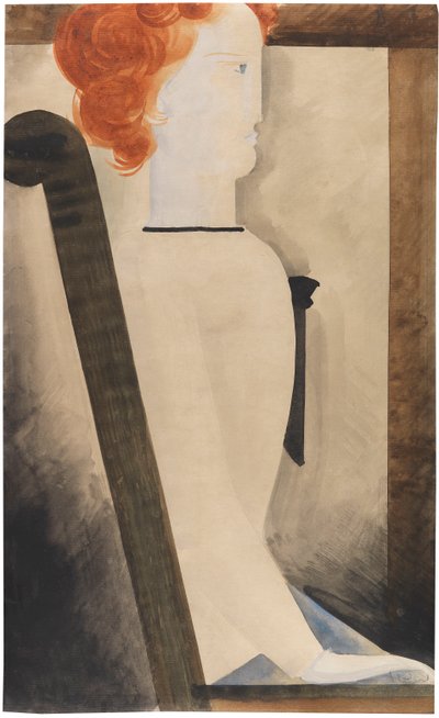 Siddende kvinde, 1929. af Oskar Schlemmer