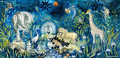 Wildlife Paradise; dyreparadis af Oskar Schlemmer