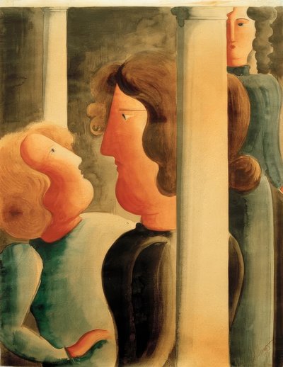 Mellem søjler af Oskar Schlemmer