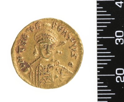 Mønt (forside) c.534-548 (guld) af Ostrogothic Ostrogothic