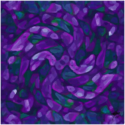 Abstrakte violette hvirvler af Osvaldo Russo