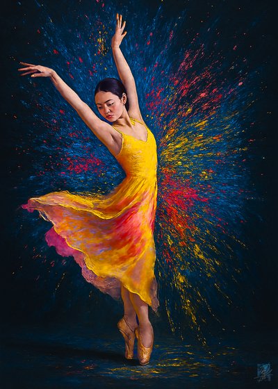 Farverig balletdanser af Osvaldo Russo