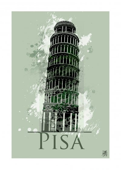 Det skæve tårn i Pisa af Osvaldo Russo