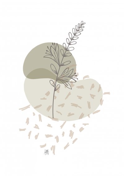 Minimalistisk botanisk gren af Osvaldo Russo