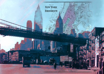 Gammelt kort over New York City af Osvaldo Russo