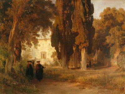 Klosterhaven. Efter 1857 af Oswald Achenbach