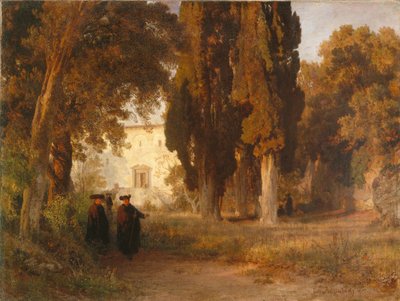 Klosterhaven, efter 1857 af Oswald Achenbach