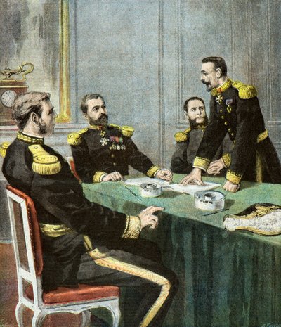Admiral Gervais foran undersøgelseskommissionen af Oswaldo Tofani
