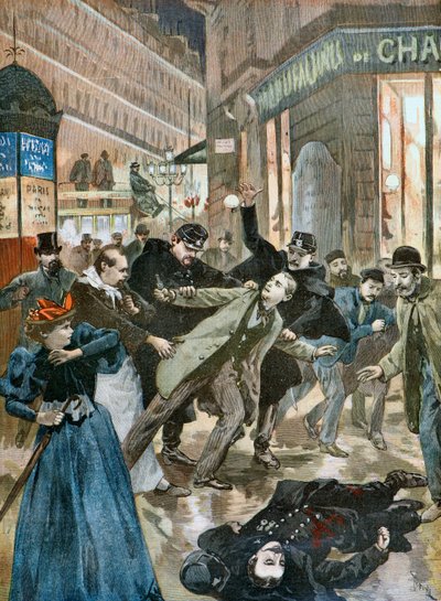 Arrestation af anarkisten Emile Henry af Oswaldo Tofani