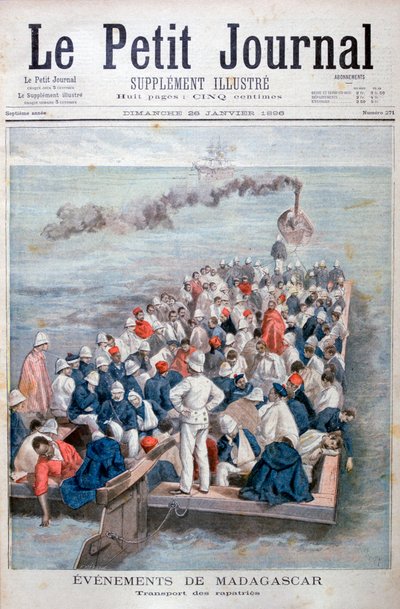 Begivenheder i Madagaskar: Repatrieringen af franske tropper, 1896 af Oswaldo Tofani