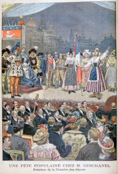 Festlighed populær hos Paul Deschanel, Frankrigs præsident, 1900. af Oswaldo Tofani