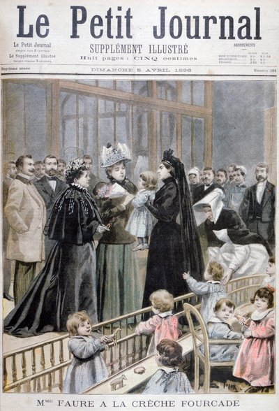 Madame Faure på Fourcade Creche, Frankrig, 1896 af Oswaldo Tofani