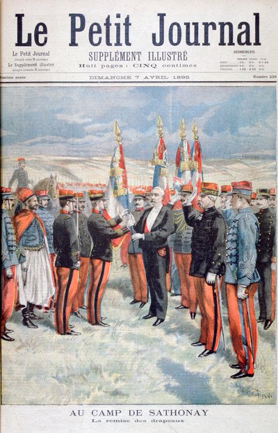 Præsentation af farverne, Sathonay-Camp, 1895 af Oswaldo Tofani
