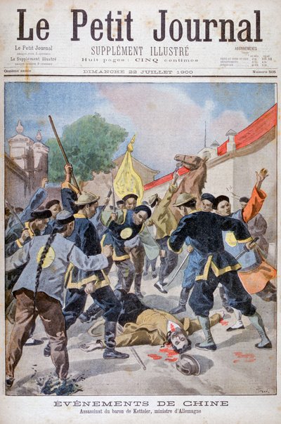 Mordet på baron Ketteler, tysk minister, Kina, 1900 af Oswaldo Tofani