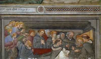 Sankt Augustins død (fresko af Ottaviano Nelli