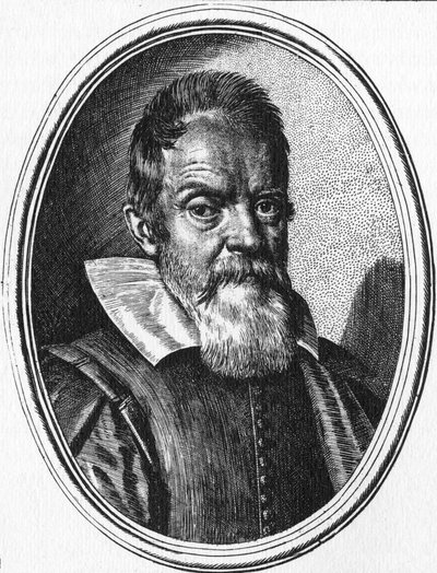 Galileo Galilei (gravering) af Ottavio (after) Leoni