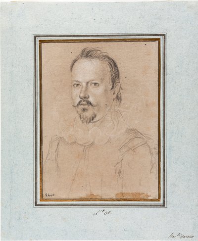 Portræt af Vincent I af Gonzague, hertug af Mantua (Vincenzo I Gonzaga, hertug af Mantua) (1562-1612) Tegning af Ottavio Leoni (1578-1630) Genes, Musei di Strada Nuova, inv 2440 af Ottavio Mario Leoni