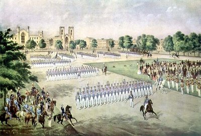 Gennemgang af det 7. regiment, Washington Square, New York af Otto (after) Botticher