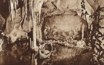 Den blå grotte, nær det bayerske kongekastle Linderhof af Otto Ballerstedt
