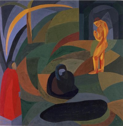 Komposition med tre figurer, 1911-1941. af Otto Freundlich